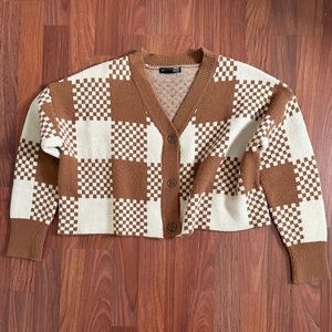 Plaid Cardigan Sweater